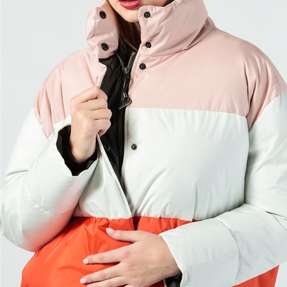 Biannual Color Block Puffer Jacket - Picture 3 of 6